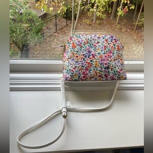 Floral pleather shoulder/crossbody bag New